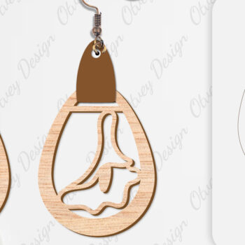 Intra απο ξύλο plywood 3mm-4mm πάχος - Σκουλαρίκια Λουλούδια Κόψιμο με Λέιζερ ΔΕΜΑ Δίασταση 3x3 cm INTRAFABR-104107841 - Image 5