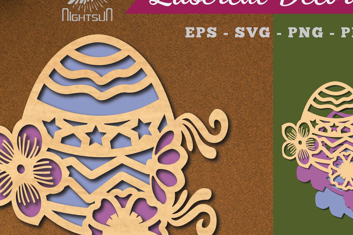 Intra απο ξύλο plywood 3mm-4mm πάχος - Διακόσμηση με κομμένα λέιζερ αυγών λουλουδιών 1 Δίασταση 20x20 cm INTRAFABR-115872098