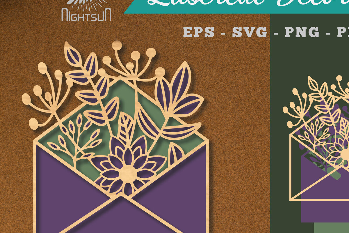 Intra απο ξύλο plywood 3mm-4mm πάχος - Λουλούδια Φάκελος Διακόσμηση με 3 Δίασταση 20x20 cm INTRAFABR-113390844