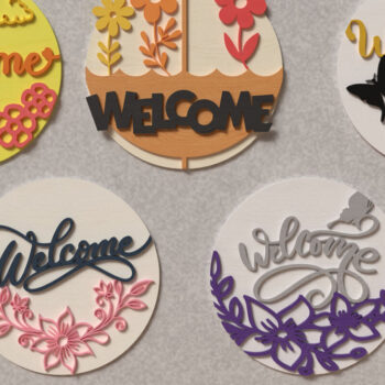 Intra απο ξύλο plywood 3mm-4mm πάχος - Πινακίδα μπροστινής πόρτας λουλουδιών, Δίασταση 20x20 cm INTRAFABR-120204736 - Image 1