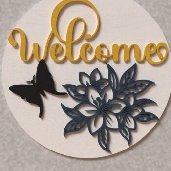 Intra απο ξύλο plywood 3mm-4mm πάχος - Πινακίδα μπροστινής πόρτας λουλουδιών, Δίασταση 20x20 cm INTRAFABR-120204736 - Image 5