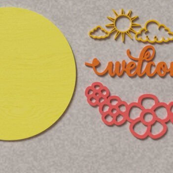 Intra απο ξύλο plywood 3mm-4mm πάχος - Πινακίδα μπροστινής πόρτας λουλουδιών, Δίασταση 20x20 cm INTRAFABR-120204736 - Image 9