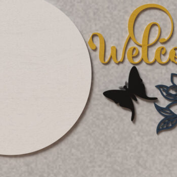 Intra απο ξύλο plywood 3mm-4mm πάχος - Πινακίδα μπροστινής πόρτας λουλουδιών, Δίασταση 20x20 cm INTRAFABR-120204736 - Image 10