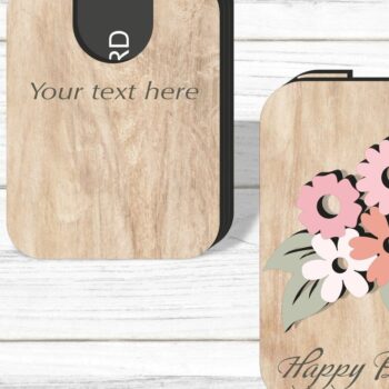 Intra απο ξύλο plywood 3mm-4mm πάχος - Θήκη δώρου λουλουδιών  Laser Cut Δίασταση 20x20 cm INTRAFABR-92364374 - Image 1