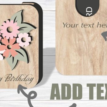 Intra απο ξύλο plywood 3mm-4mm πάχος - Θήκη δώρου λουλουδιών  Laser Cut Δίασταση 20x20 cm INTRAFABR-92364374 - Image 2