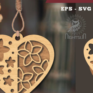 Intra απο ξύλο plywood 3mm-4mm πάχος - Στολίδι με κομμένα λέιζερ λουλουδιών 5 Δίασταση 6x6 cm INTRAFABR-114305806