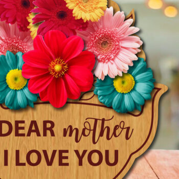 Intra απο ξύλο plywood 3mm-4mm πάχος - Πακέτο λουλουδιών για τη γιορτή της μητέρας Δίασταση 20x20 cm INTRAFABR-69219959 - Image 3