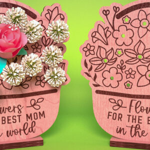 Intra απο ξύλο plywood 3mm-4mm πάχος - Flowers Holder για τη γιορτή της μητέρας  Δίασταση 30x20 cm INTRAFABR-67714530