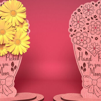 Intra απο ξύλο plywood 3mm-4mm πάχος - Flowers Holder για τη γιορτή της μητέρας Δίασταση 30x20 cm INTRAFABR-67625255 - Image 1