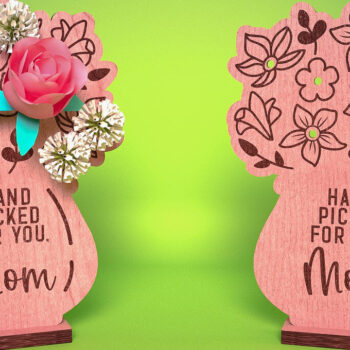 Intra απο ξύλο plywood 3mm-4mm πάχος - Flowers Holder για τη γιορτή της μητέρας Δίασταση 30x20 cm INTRAFABR-67714248 - Image 4