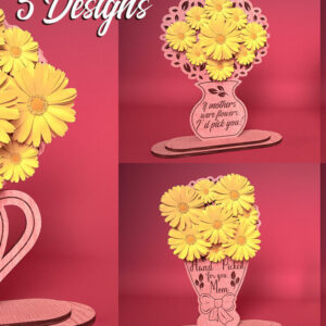 Intra απο ξύλο plywood 3mm-4mm πάχος - Flowers Holder για τη γιορτή της μητέρας  Δίασταση 30x20 cm INTRAFABR-67625006