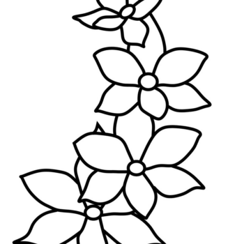 Intra απο ξύλο plywood 3mm-4mm πάχος - Λουλούδια στη γραμμή τέχνης Δίασταση 30x20 cm INTRAFABR-90711798 - Image 1