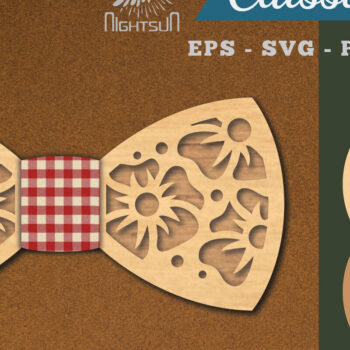 Intra απο ξύλο plywood 3mm-4mm πάχος - Λουλούδια παπιγιόν κομμένα με λέιζερ 2 Δίασταση 20x20 cm INTRAFABR-112131521 - Image 1