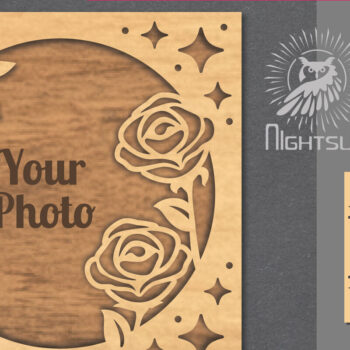 Intra απο ξύλο plywood 3mm-4mm πάχος - Κορνίζα φωτογραφιών Flowers Cut Laser 1 Δίασταση 20x25 cm INTRAFABR-112908238 - Image 1