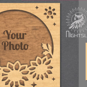 Intra απο ξύλο plywood 3mm-4mm πάχος - Κορνίζα φωτογραφιών Flowers Cut Laser 10 Δίασταση 20x25 cm INTRAFABR-112908479