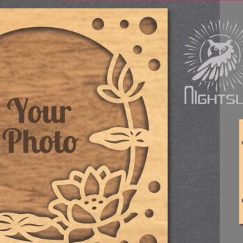 Intra απο ξύλο plywood 3mm-4mm πάχος - Κορνίζα φωτογραφιών Flowers Cut Laser 5 Δίασταση 20x25 cm INTRAFABR-112908363 - Image 1