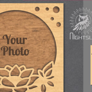 Intra απο ξύλο plywood 3mm-4mm πάχος - Κορνίζα φωτογραφιών Flowers Cut Laser 6 Δίασταση 20x25 cm INTRAFABR-112908404