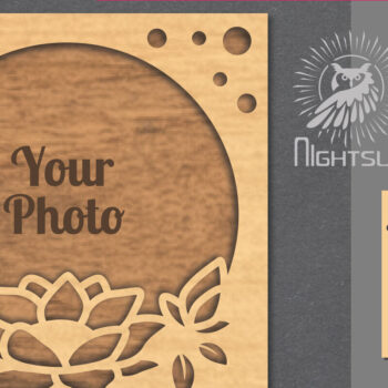 Intra απο ξύλο plywood 3mm-4mm πάχος - Κορνίζα φωτογραφιών Flowers Cut Laser 6 Δίασταση 20x25 cm INTRAFABR-112908404 - Image 1