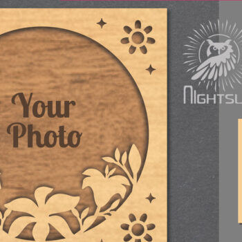 Intra απο ξύλο plywood 3mm-4mm πάχος - Κορνίζα φωτογραφιών Flowers Cut Laser 8 Δίασταση 20x25 cm INTRAFABR-112908434 - Image 1