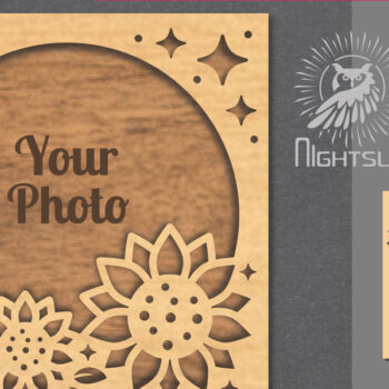 Intra απο ξύλο plywood 3mm-4mm πάχος - Κορνίζα φωτογραφιών Flowers Cut Laser 9 Δίασταση 20x25 cm INTRAFABR-112908454 - Image 1