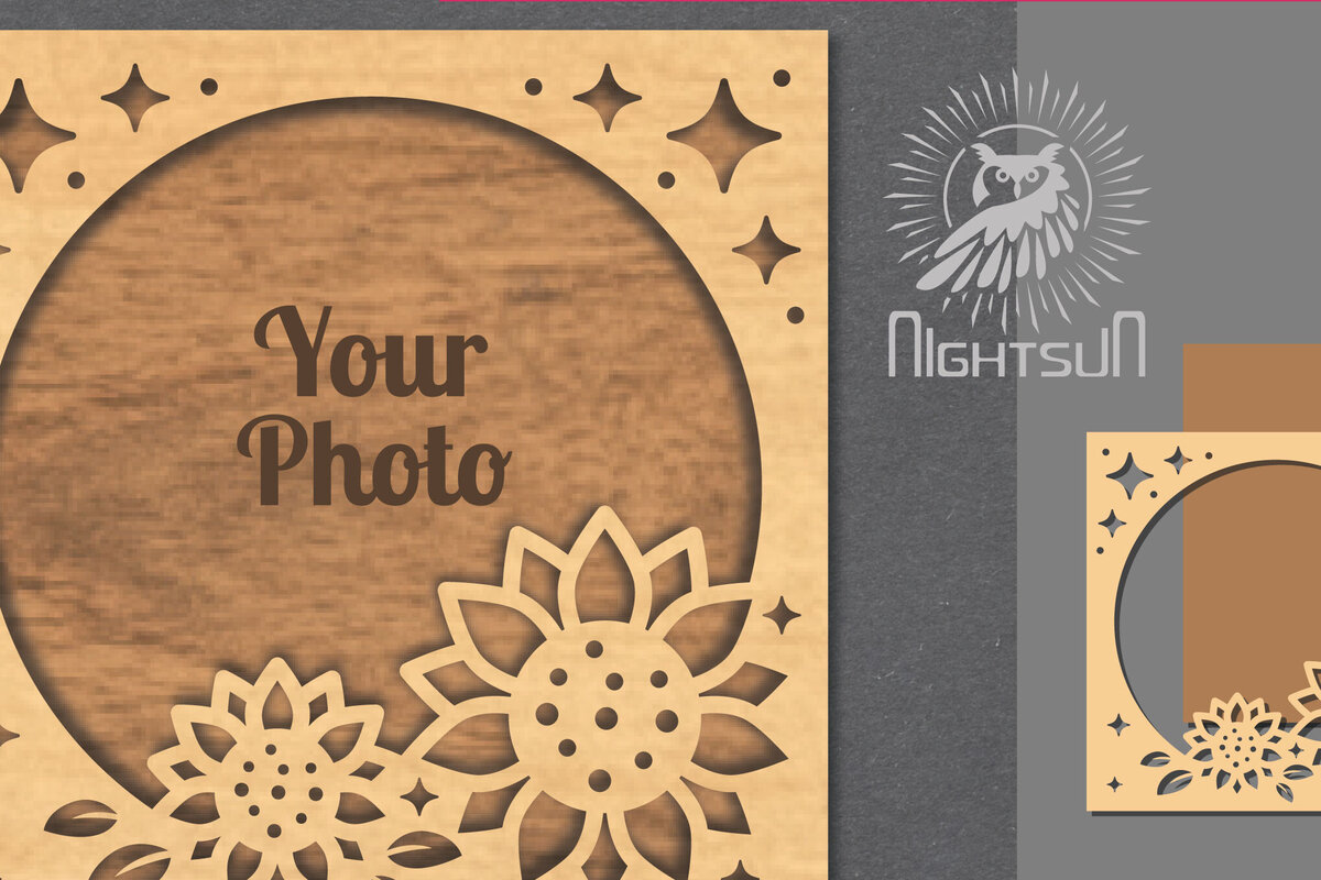 Intra απο ξύλο plywood 3mm-4mm πάχος - Κορνίζα φωτογραφιών Flowers Cut Laser 9 Δίασταση 20x25 cm INTRAFABR-112908454