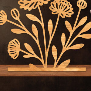 Intra απο ξύλο plywood 3mm-4mm πάχος - Βάση κοπής με λέιζερ λουλουδιών, δώρο για την ημέρα της μητέρας Δίασταση 20x20 cm INTRAFABR-114539239