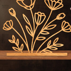 Intra απο ξύλο plywood 3mm-4mm πάχος - Βάση κοπής με λέιζερ λουλουδιών, δώρο για την ημέρα της μητέρας Δίασταση 20x20 cm INTRAFABR-114539253