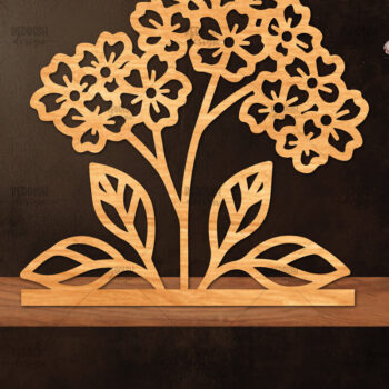 Intra απο ξύλο plywood 3mm-4mm πάχος - Βάση κοπής με λέιζερ λουλουδιών, δώρο για την ημέρα της μητέρας Δίασταση 20x20 cm INTRAFABR-114539278 - Image 1