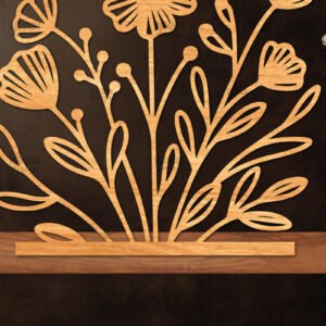 Intra απο ξύλο plywood 3mm-4mm πάχος - Βάση κοπής με λέιζερ λουλουδιών, δώρο για την ημέρα της μητέρας Δίασταση 20x20 cm INTRAFABR-114539315