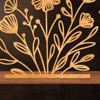 Intra απο ξύλο plywood 3mm-4mm πάχος - Βάση κοπής με λέιζερ λουλουδιών, δώρο για την ημέρα της μητέρας Δίασταση 20x20 cm INTRAFABR-114539315 - Image 1