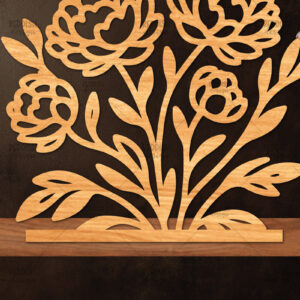 Intra απο ξύλο plywood 3mm-4mm πάχος - Βάση κοπής με λέιζερ λουλουδιών, δώρο για την ημέρα της μητέρας Δίασταση 20x20 cm INTRAFABR-114539152