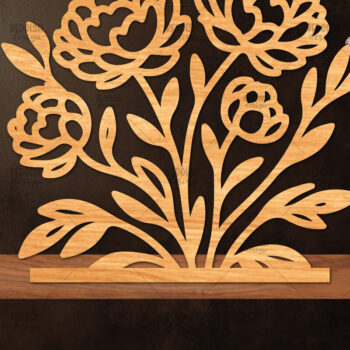 Intra απο ξύλο plywood 3mm-4mm πάχος - Βάση κοπής με λέιζερ λουλουδιών, δώρο για την ημέρα της μητέρας Δίασταση 20x20 cm INTRAFABR-114539152 - Image 1