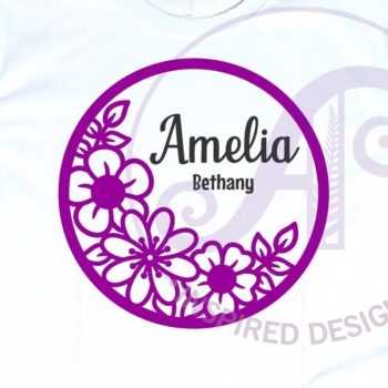 Intra απο ξύλο plywood 3mm-4mm πάχος - Τοίχος προσωποποιημένου ονόματος με στρώσεις λουλουδιών Δίασταση 40x50 cm INTRAFABR-118777351 - Image 3