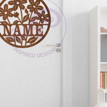 Intra απο ξύλο plywood 3mm-4mm πάχος - Σήμα ονόματος λουλουδιών  Laser Δίασταση 30x20 cm INTRAFABR-116859415 - Image 3