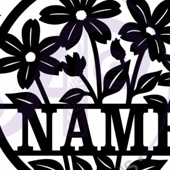 Intra απο ξύλο plywood 3mm-4mm πάχος - Σήμα ονόματος λουλουδιών  Laser Δίασταση 30x20 cm INTRAFABR-116859415 - Image 4