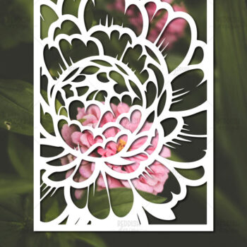 Intra απο ξύλο plywood 3mm-4mm πάχος - Πρότυπο κάρτας κομμένων λουλουδιών Δίασταση 5x7 cm INTRAFABR-114804520 - Image 1