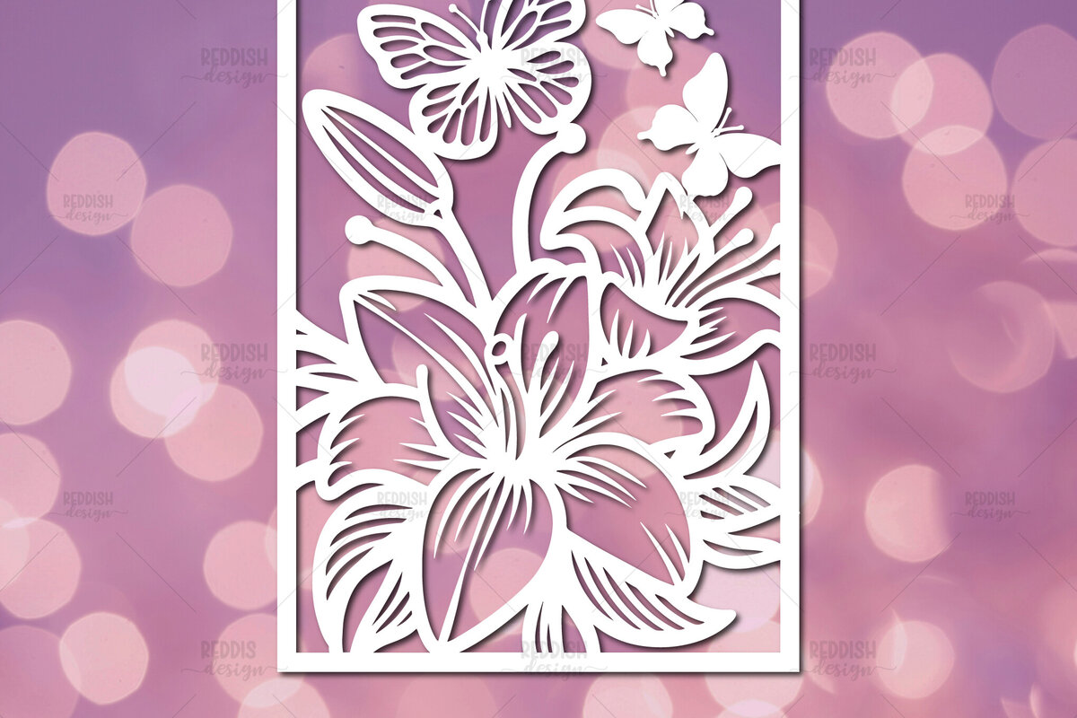 Intra απο ξύλο plywood 3mm-4mm πάχος - Πρότυπο κάρτας κομμένων λουλουδιών Δίασταση 5x7 cm INTRAFABR-114804527