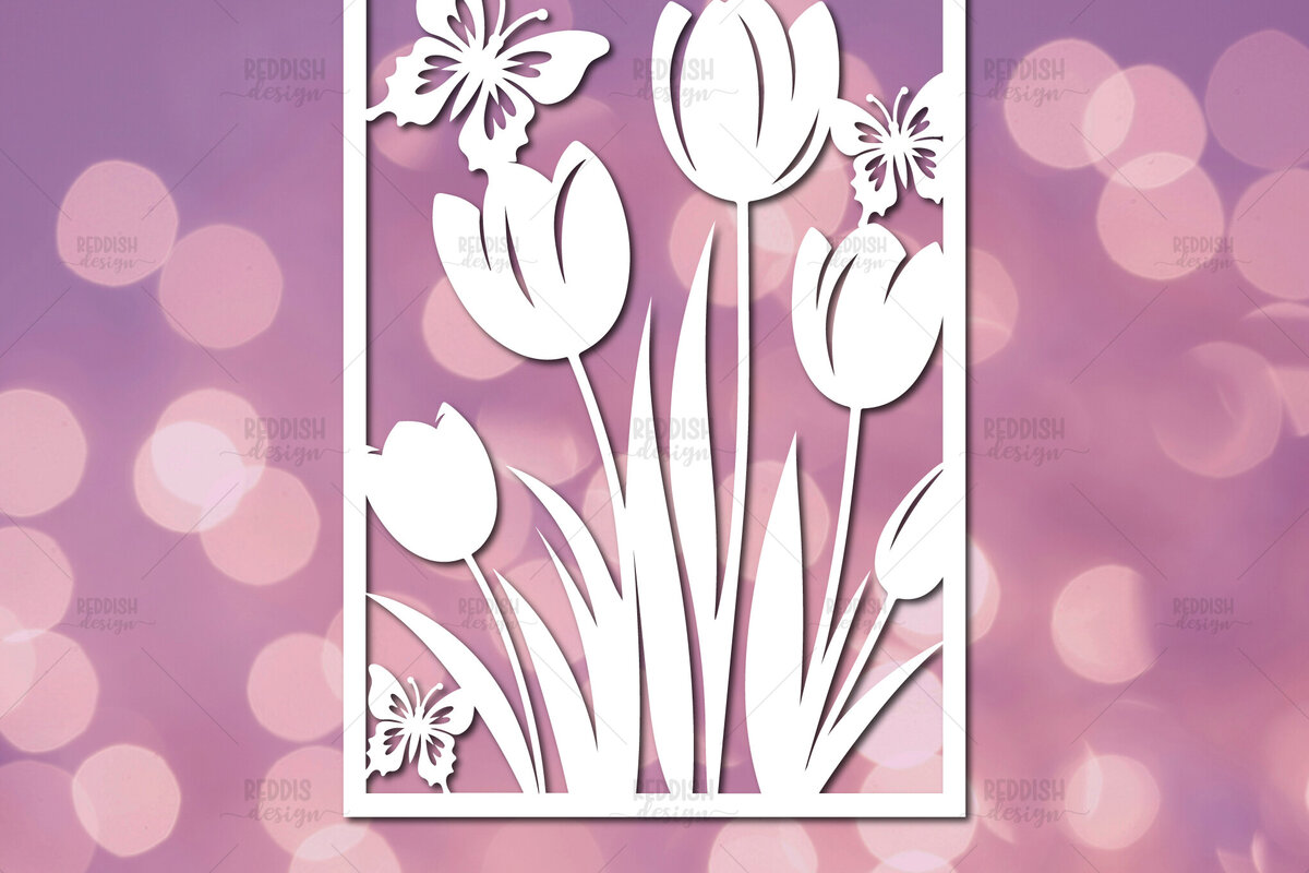 Intra απο ξύλο plywood 3mm-4mm πάχος - Πρότυπο κάρτας κομμένων λουλουδιών Δίασταση 5x7 cm INTRAFABR-114804405