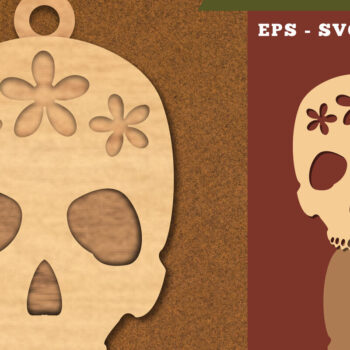 Intra απο ξύλο plywood 3mm-4mm πάχος - Στολίδι με κομμένα λέιζερ λουλουδιών  4 Δίασταση 6x6 cm INTRAFABR-111785829 - Image 1