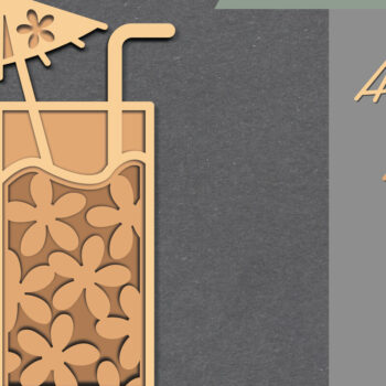 Intra απο ξύλο plywood 3mm-4mm πάχος - Διακόσμηση με λέιζερ αναψυκτικό Flowers Δίασταση 20x20 cm INTRAFABR-111488883 - Image 1