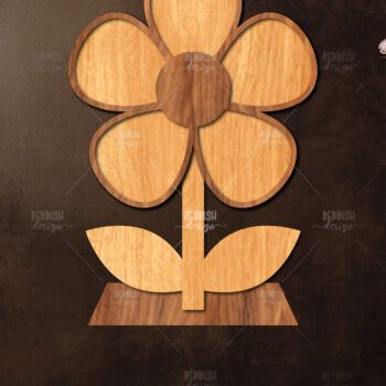 Intra απο ξύλο plywood 3mm-4mm πάχος - Flowers Stand Decor Laser Cut SV Δίασταση 30x20 cm INTRAFABR-121886354 - Image 1