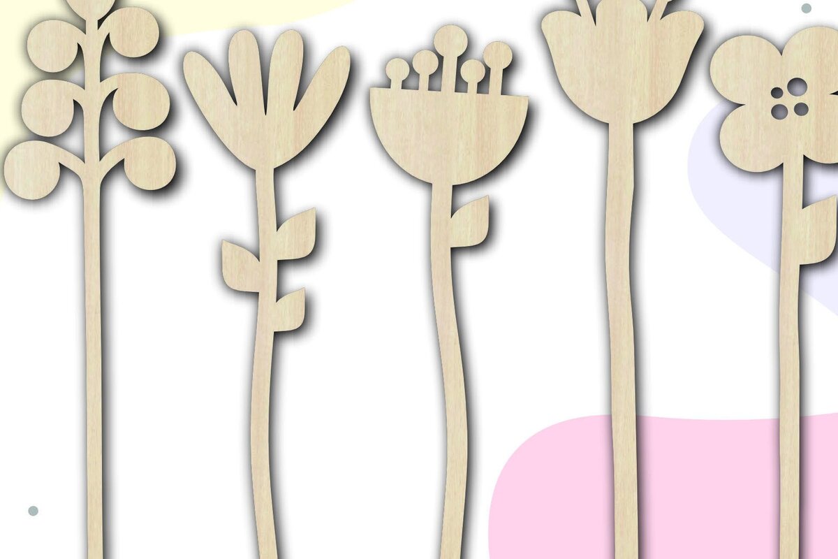 Intra απο ξύλο plywood 3mm-4mm πάχος - Flowers , Leafs , Wild Flowers  Δίασταση 20x20 cm INTRAFABR-35633037