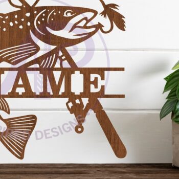 Intra απο ξύλο plywood 3mm-4mm πάχος - Fly Fishing Όνομα Σήμα Laser Cut Temp Δίασταση 30x20 cm INTRAFABR-78453575 - Image 1