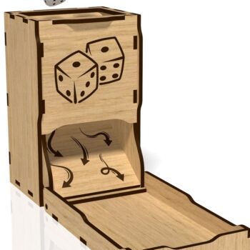 Intra απο ξύλο plywood 3mm-4mm πάχος - Πτυσσόμενα ζάρια, Dice Tower,  κοπής με λέιζερ Δίασταση 20x20 cm INTRAFABR-42038546 - Image 1