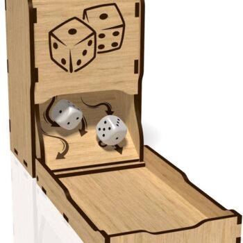 Intra απο ξύλο plywood 3mm-4mm πάχος - Πτυσσόμενα ζάρια, Dice Tower,  κοπής με λέιζερ Δίασταση 20x20 cm INTRAFABR-42038546 - Image 2