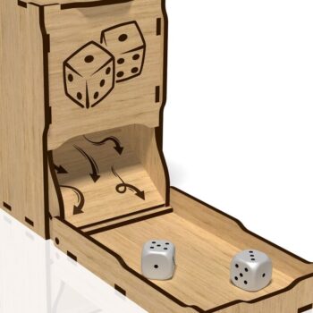 Intra απο ξύλο plywood 3mm-4mm πάχος - Πτυσσόμενα ζάρια, Dice Tower,  κοπής με λέιζερ Δίασταση 20x20 cm INTRAFABR-42038546 - Image 3