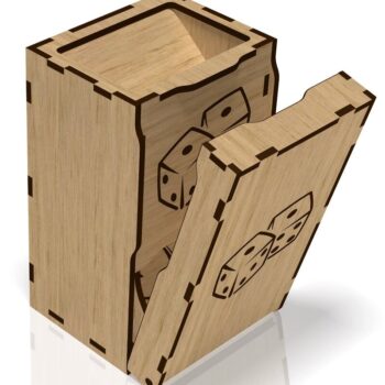 Intra απο ξύλο plywood 3mm-4mm πάχος - Πτυσσόμενα ζάρια, Dice Tower,  κοπής με λέιζερ Δίασταση 20x20 cm INTRAFABR-42038546 - Image 4