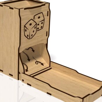 Intra απο ξύλο plywood 3mm-4mm πάχος - Πτυσσόμενα ζάρια, Dice Tower,  κοπής με λέιζερ Δίασταση 20x20 cm INTRAFABR-42038546 - Image 6