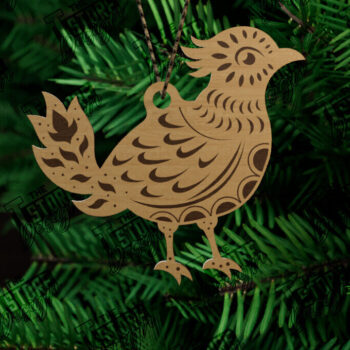 Intra απο ξύλο plywood 3mm-4mm πάχος - Λαϊκό στολίδι πουλιών | Ρουστίκ Σχέδιο | CNC Δίασταση 6x6 cm INTRAFABR-104745704 - Image 1