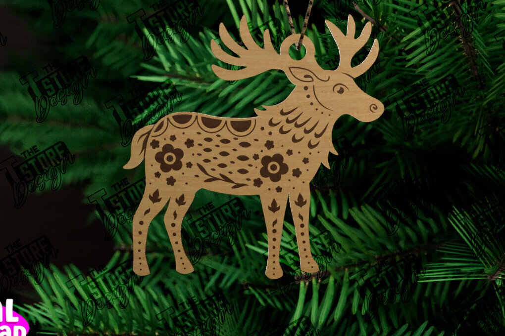 Intra απο ξύλο plywood 3mm-4mm πάχος - Λαϊκό Αλκικό Στολίδι | Ρουστίκ Σχέδιο | CNC Δίασταση 6x6 cm INTRAFABR-104745731